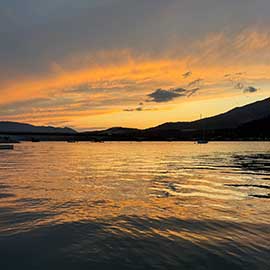 Apéritif au coucher de soleil