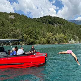 Saut dans le lac de Serre-Ponçon